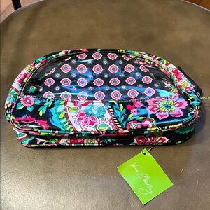 Vera Bradley Pink and Blue Floral Cosmetic Duo Cases